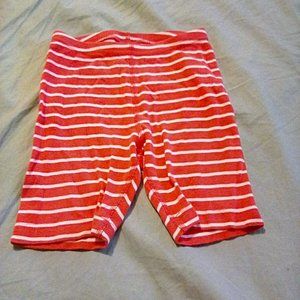 Striped Hanna Andersson bike shorts